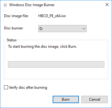 HBCD PE - Windows Disc Image Burner